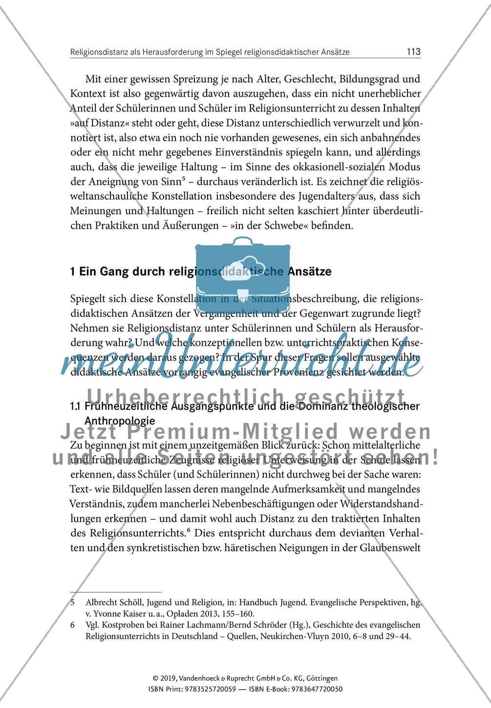 Religionsdistanz als Herausforderung im Spiegel religionsdidaktischer Ansätze Preview 2