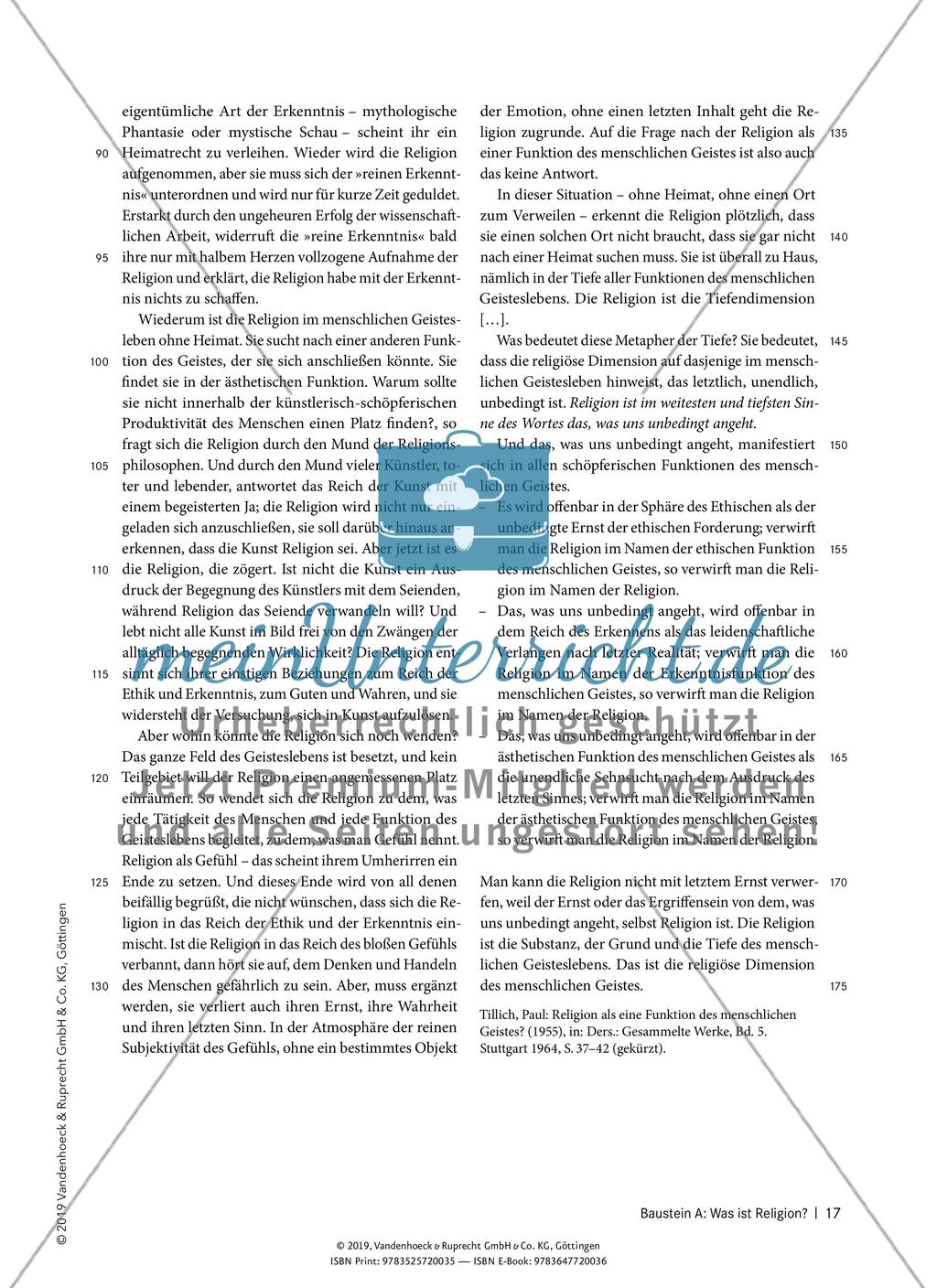 Baustein A: Was ist Religion? Preview 10