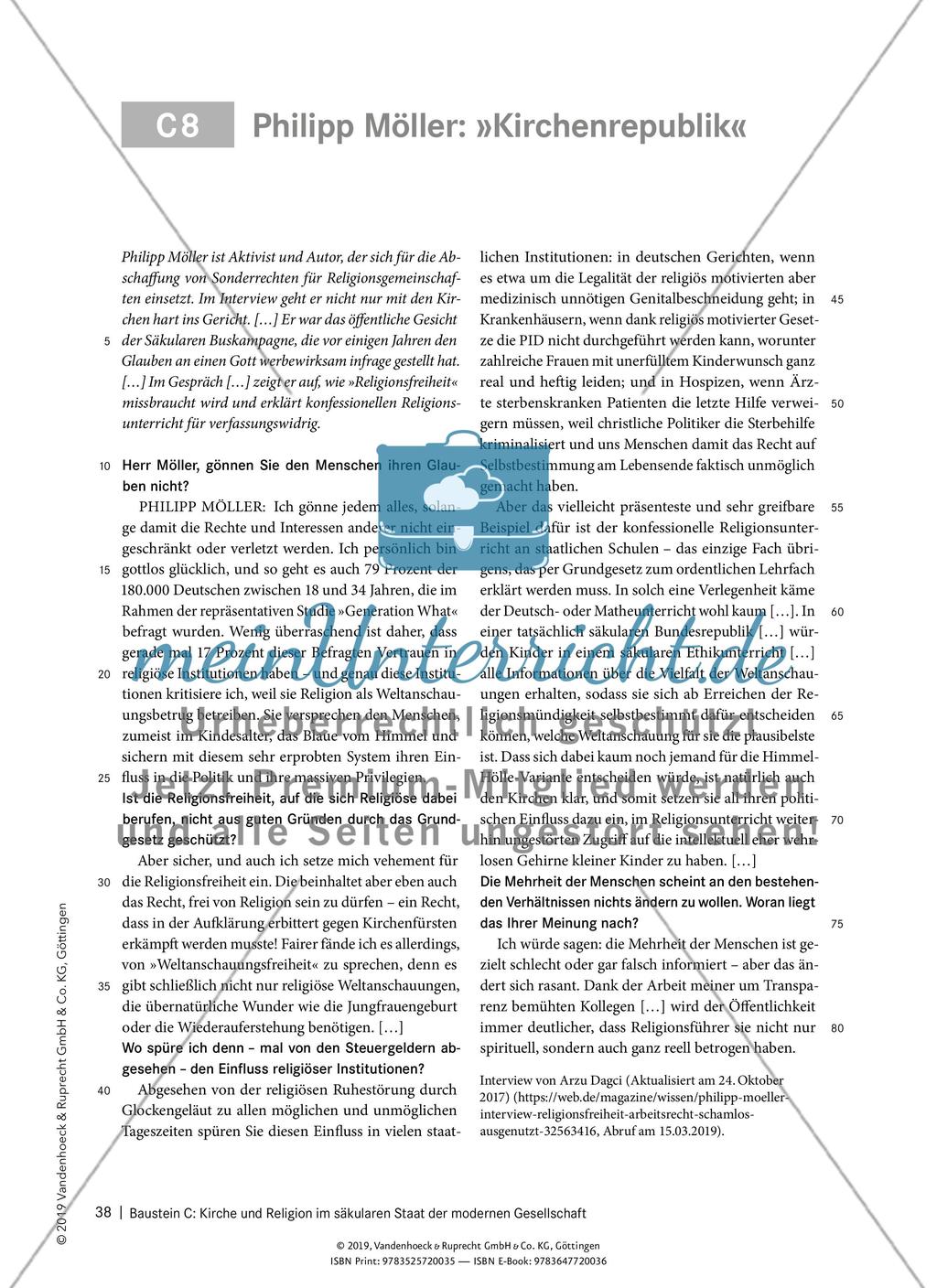 Baustein C: Kirche und Religion im säkularen Staat der modernen Gesellschaft Preview 11