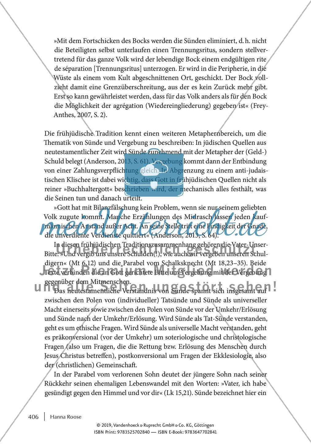 Sünde/Schuld/Vergebung - meinUnterricht