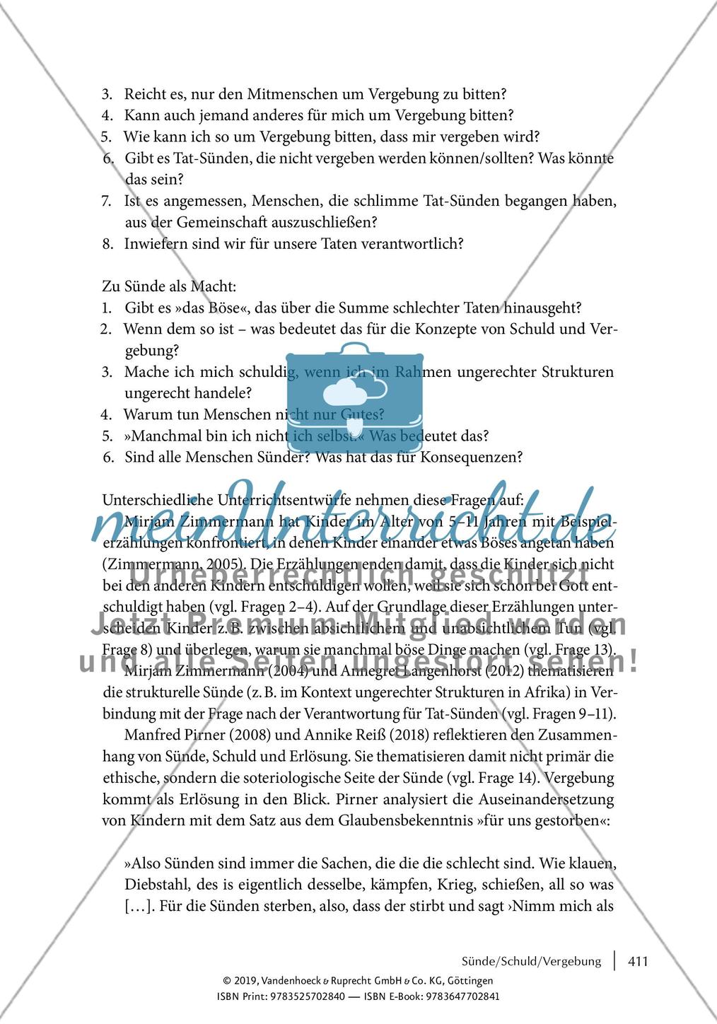 Sünde/Schuld/Vergebung - meinUnterricht