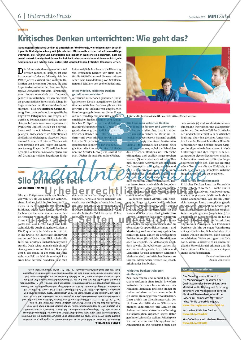 MINT Zirkel - Ausgabe 4, Dezember 2019 Preview 6