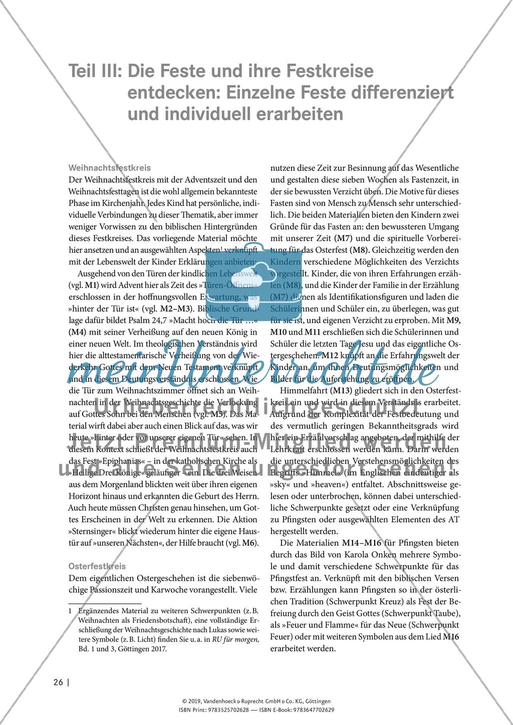 Die Feste und ihre Festkreise entdecken: Einzelne Feste differenziert und individuell erarbeiten Preview 1