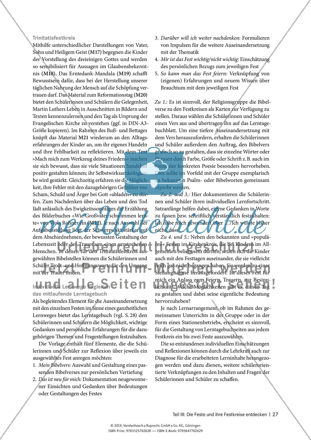Die Feste und ihre Festkreise entdecken: Einzelne Feste differenziert und individuell erarbeiten Preview 2