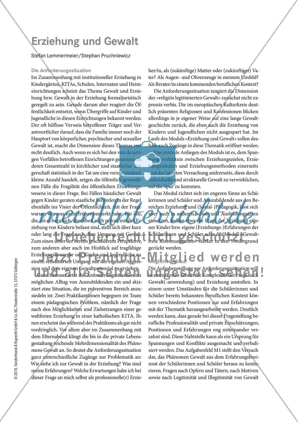 Erziehung und Gewalt - meinUnterricht