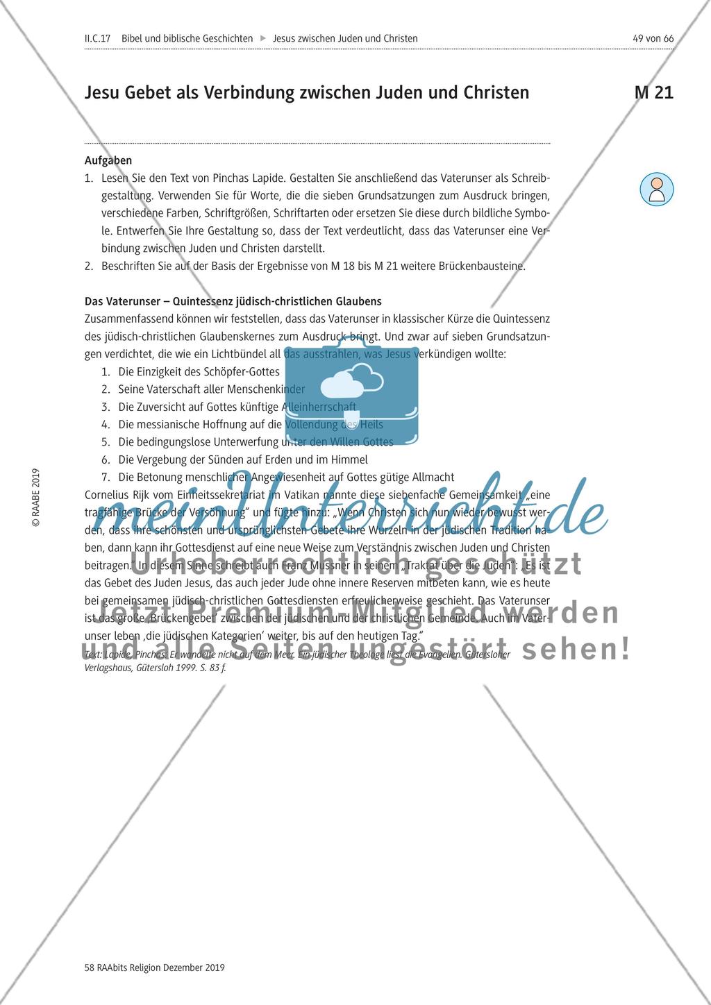 Jesu Gebet als Brücke der Versöhnung zwischen Juden und Christen Preview 3