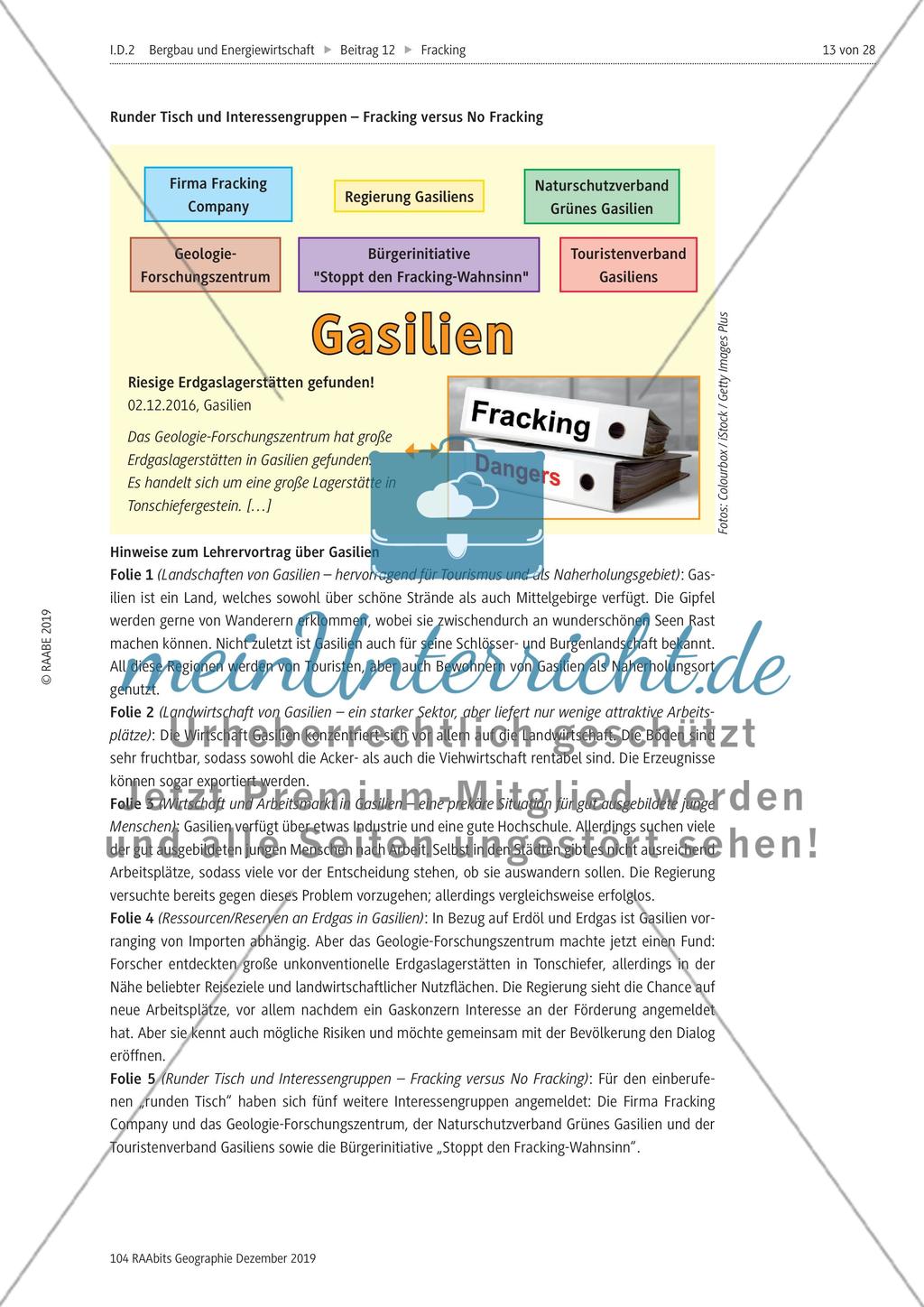 Fracking: Nachhaltig oder nicht? – Erarbeitung der Vor- und Nachteile durch die Anwendung der Fracking-Technologie Preview 3