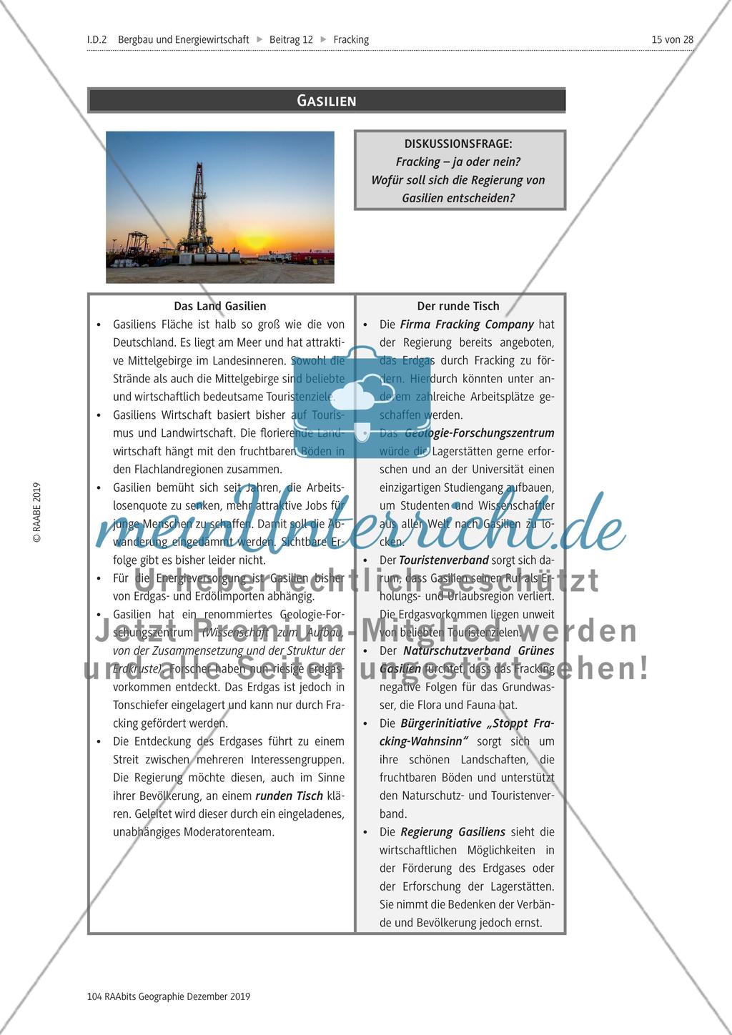 Fracking: Nachhaltig oder nicht? – Erarbeitung der Vor- und Nachteile durch die Anwendung der Fracking-Technologie Preview 5