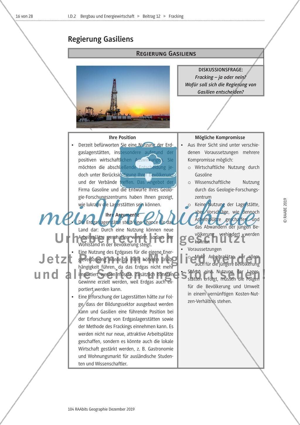 Fracking: Nachhaltig oder nicht? – Erarbeitung der Vor- und Nachteile durch die Anwendung der Fracking-Technologie Preview 6
