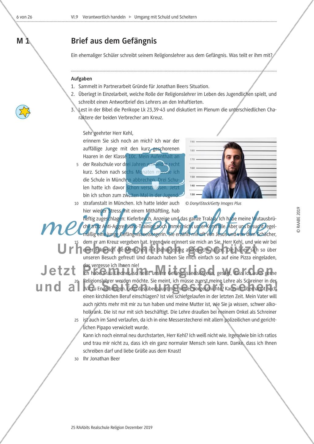 Baustein 1: Einführung zum Thema Schuld und Scheitern Preview 1
