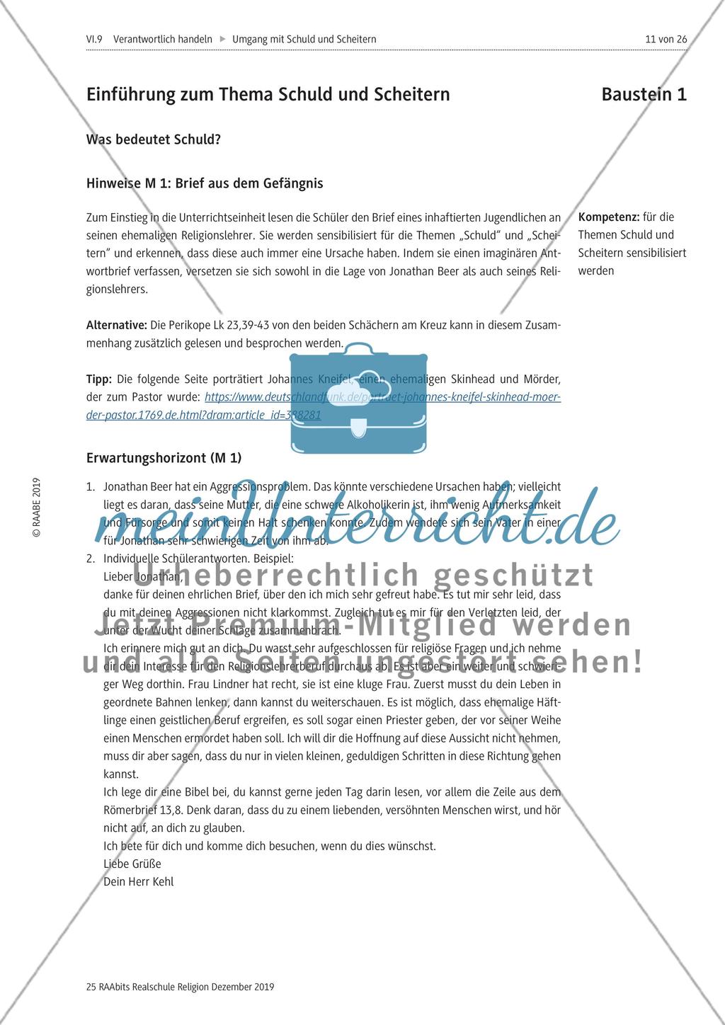 Baustein 1: Einführung zum Thema Schuld und Scheitern Preview 6