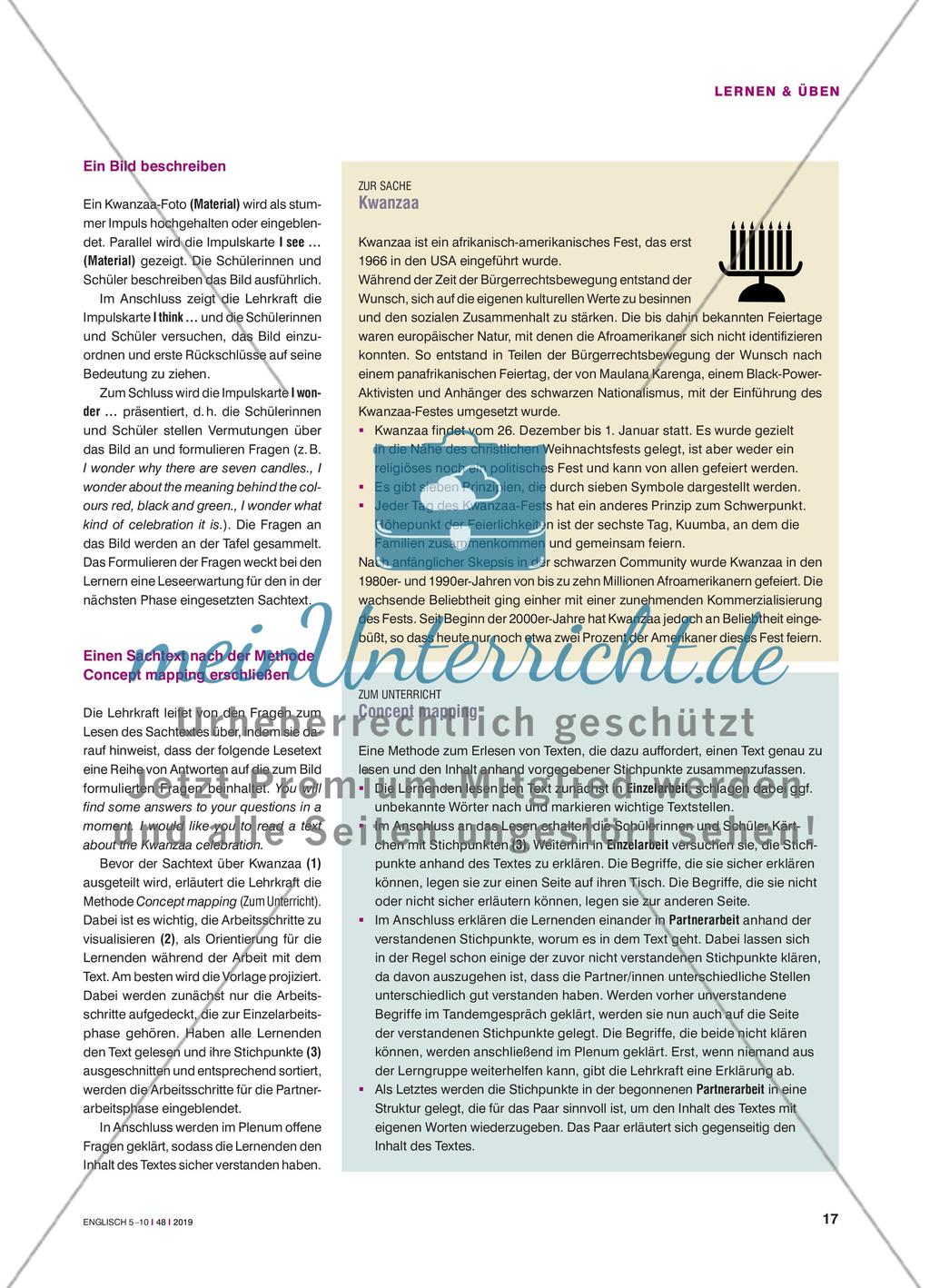 Dreaming of a black Christmas - Einen Sachtext per Concept mapping erschließen, Ergebnisse in einem Mini-Science-Slam vorstellen Preview 2
