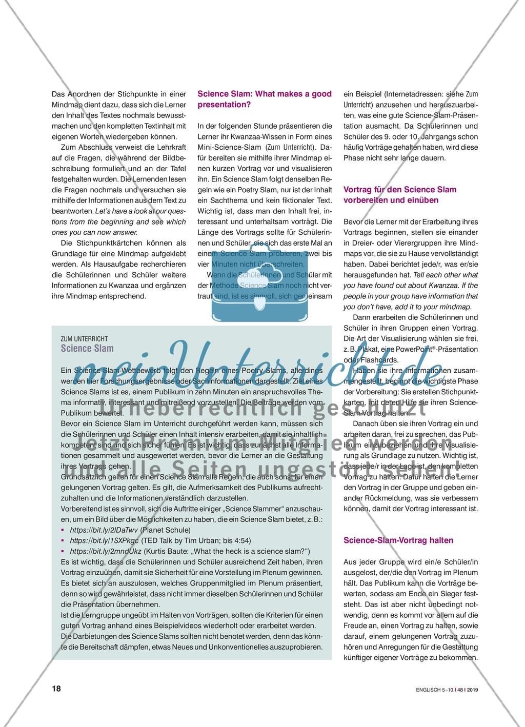 Dreaming of a black Christmas - Einen Sachtext per Concept mapping erschließen, Ergebnisse in einem Mini-Science-Slam vorstellen Preview 3