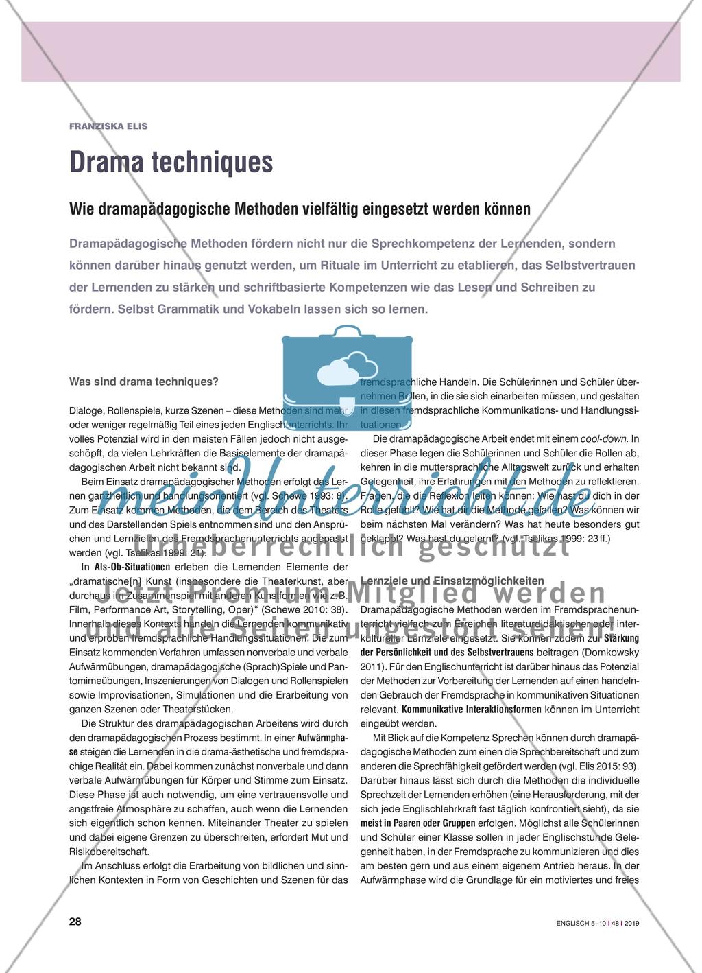 Drama techniques - Wie dramapädagogische Methoden vielfältig eingesetzt werden können Preview 1