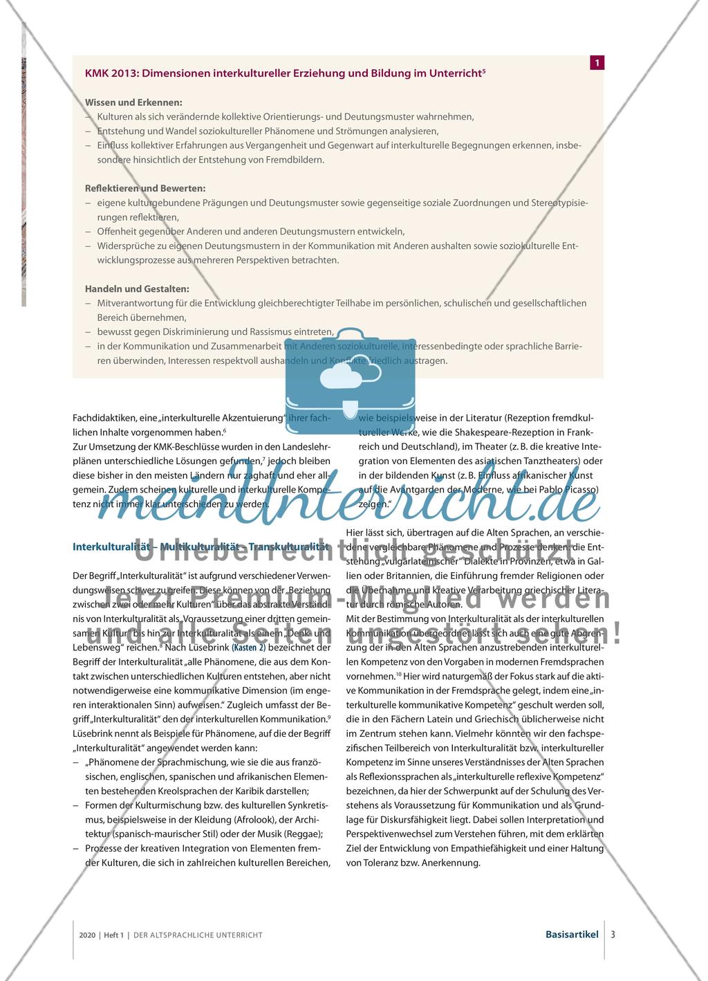 Wir und die anderen – die anderen und wir? - Interkulturalität im altsprachlichen Unterricht Preview 2