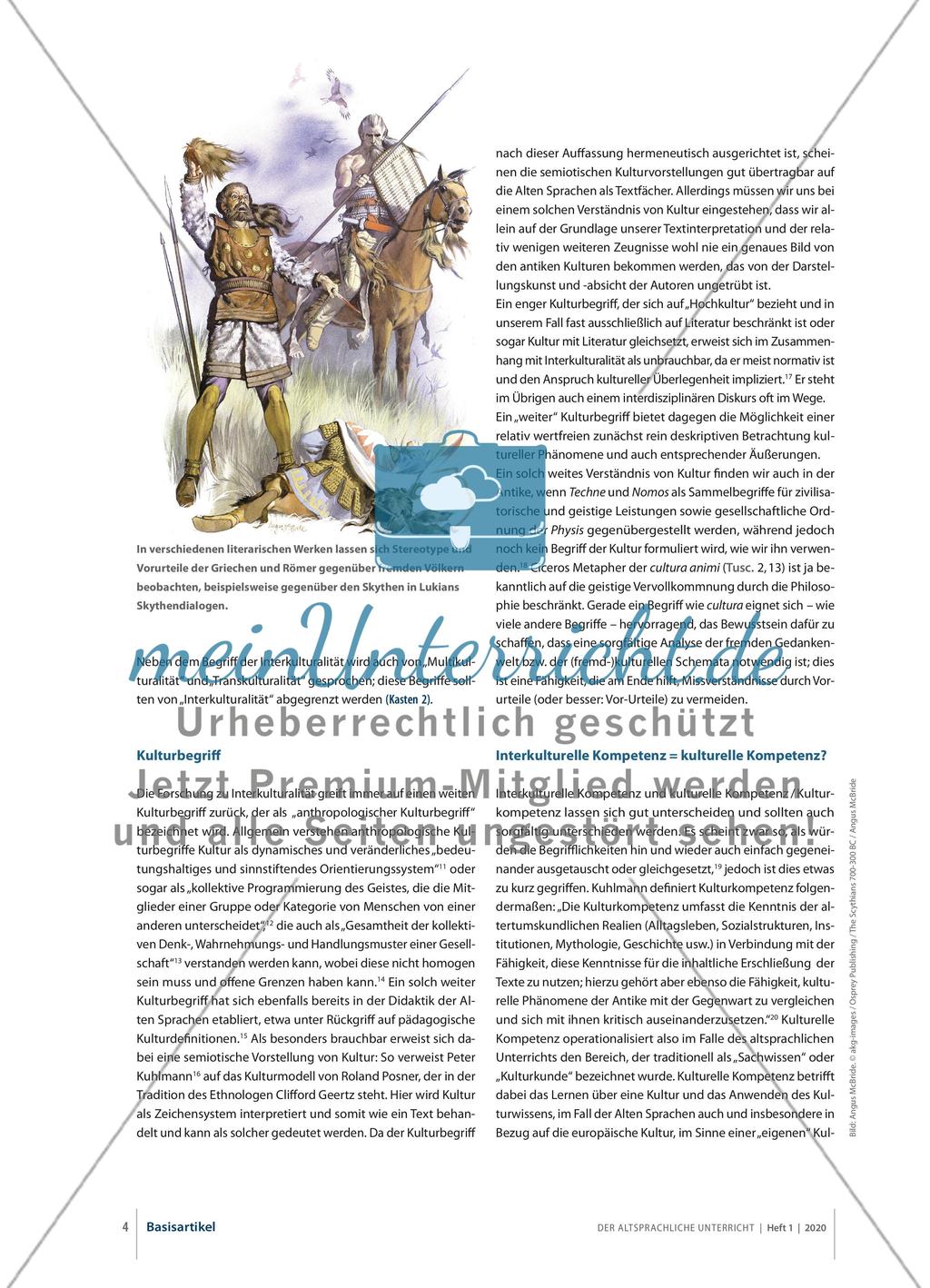 Wir und die anderen – die anderen und wir? - Interkulturalität im altsprachlichen Unterricht Preview 3
