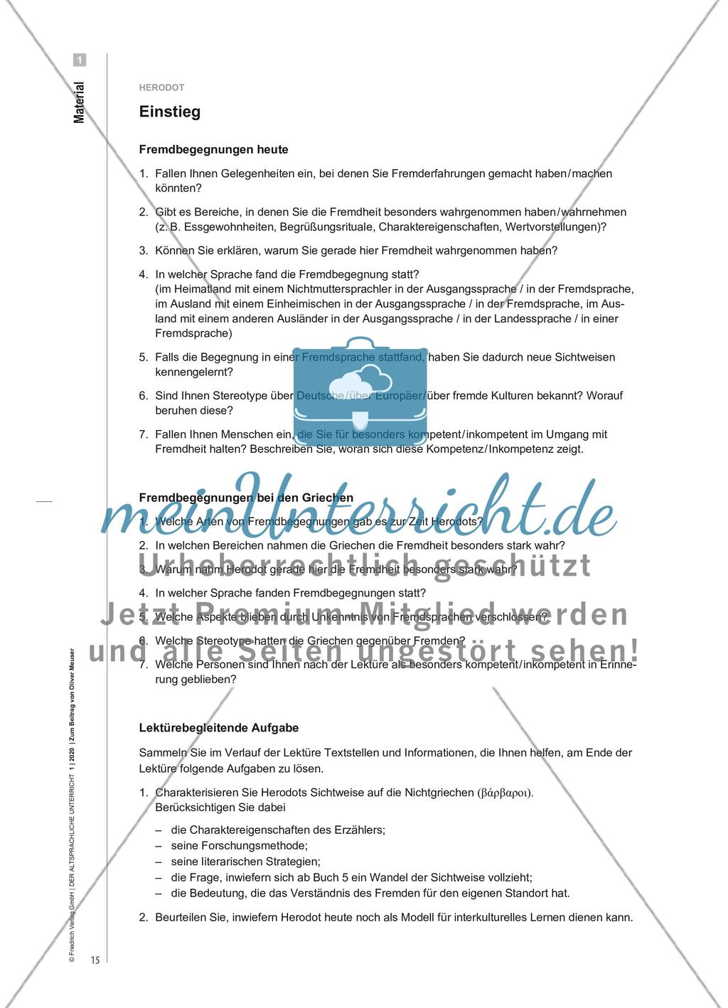 Herodot – ein φιλοβάρβαρος zwischen Kulturvermittlung und Standortbestimmung Preview 6