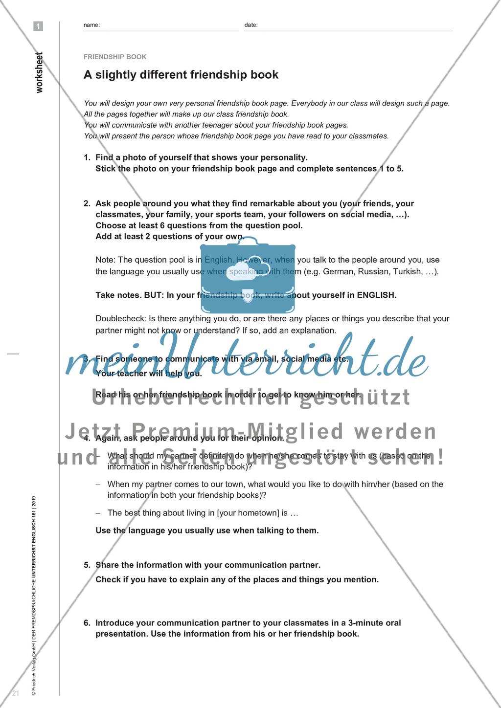 My grandpa says I’m gonna be an astronaut - Mit digitalen Freundschaftsbüchern about me-Texte sprachmitteln Preview 4
