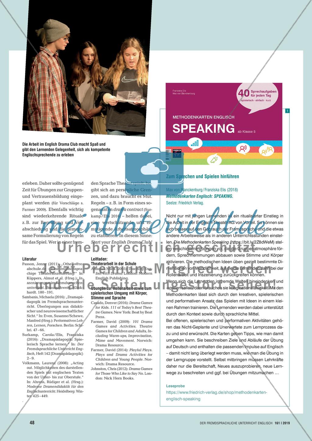 Start your own English Drama Club! - Ideen für die Arbeit in Englisch-Theater-AGs von Andreas Wirag und Carola Surkamp Preview 3