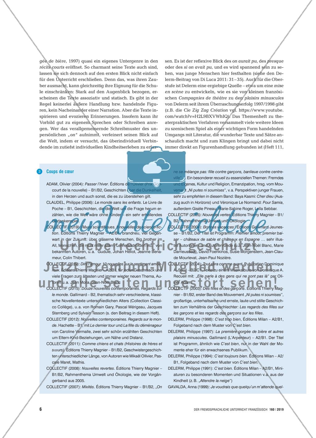 Lire et agir - Chancen und Potenziale kurzer Erzähltexte im Unterricht Preview 5