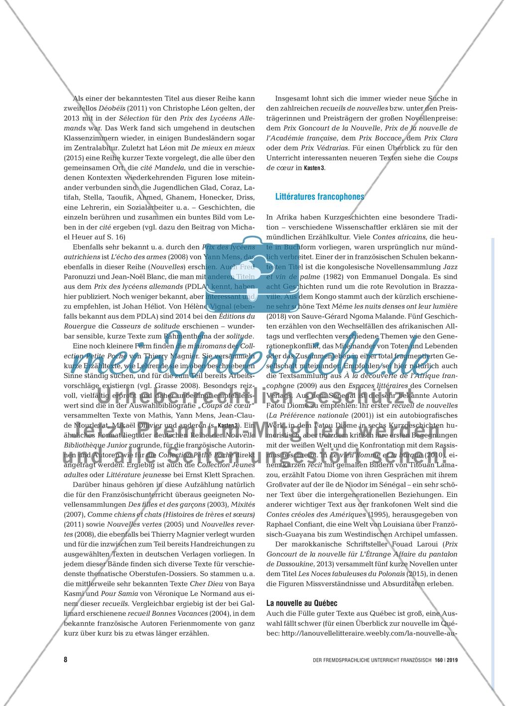 Lire et agir - Chancen und Potenziale kurzer Erzähltexte im Unterricht Preview 7