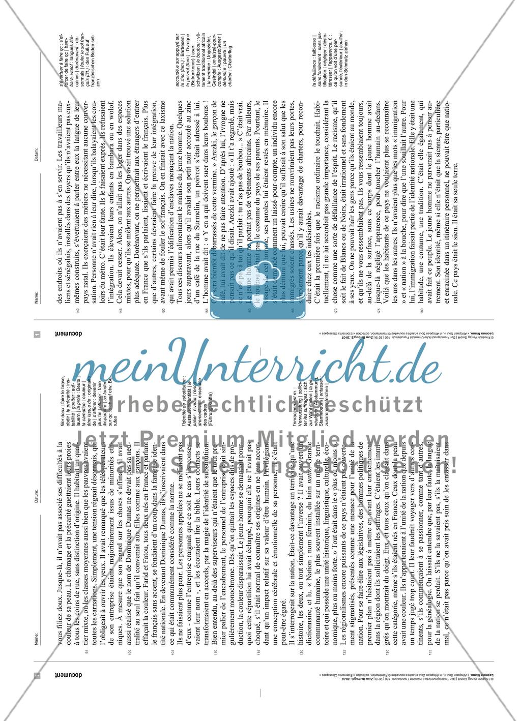 Identité nationale ou identités plurielles ? - Interkulturelles Lernen an der Novelle Afropean Soul Preview 8