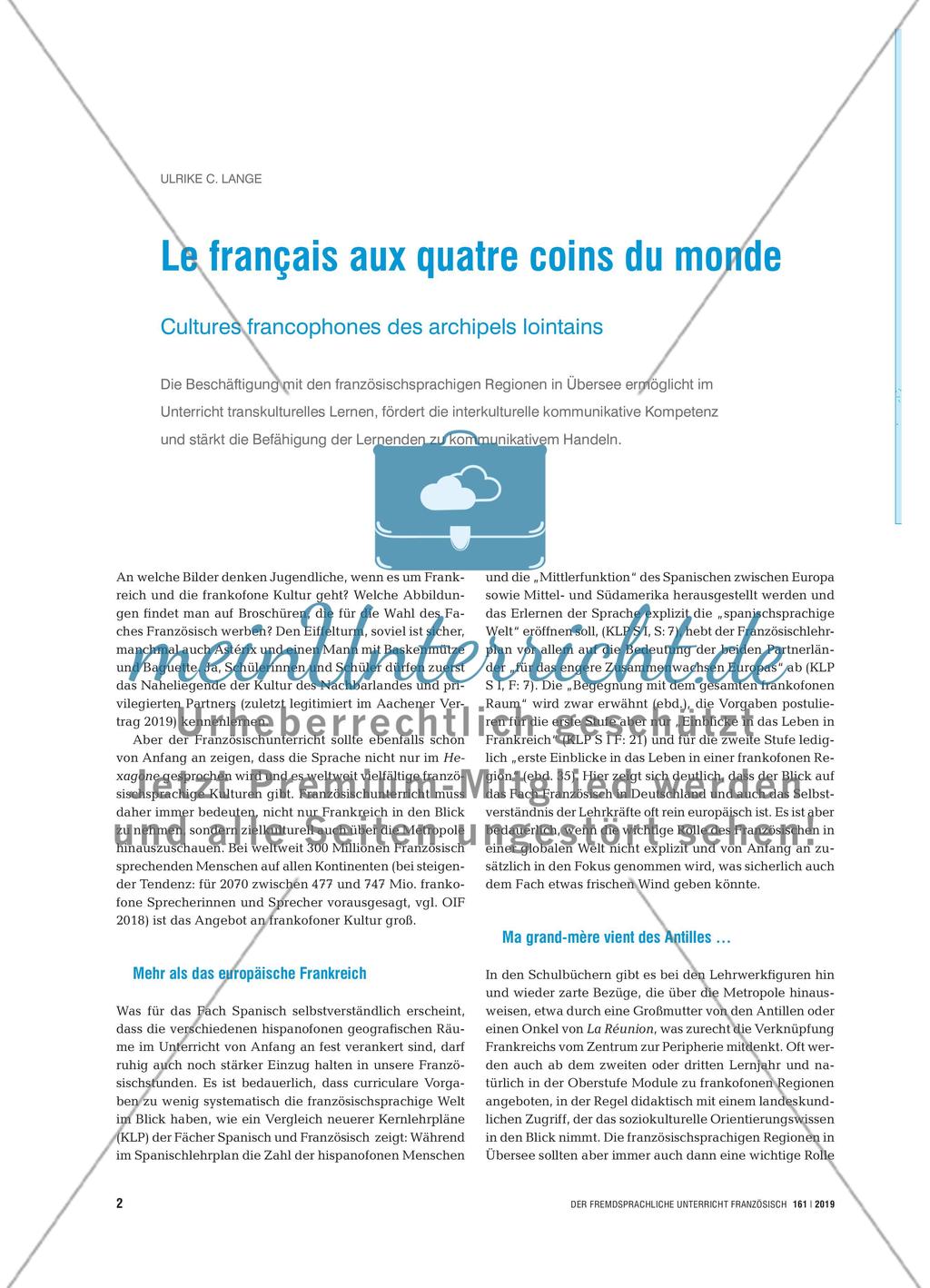 Le français aux quatre coins du monde - Cultures francophones des archipels lointains Preview 1