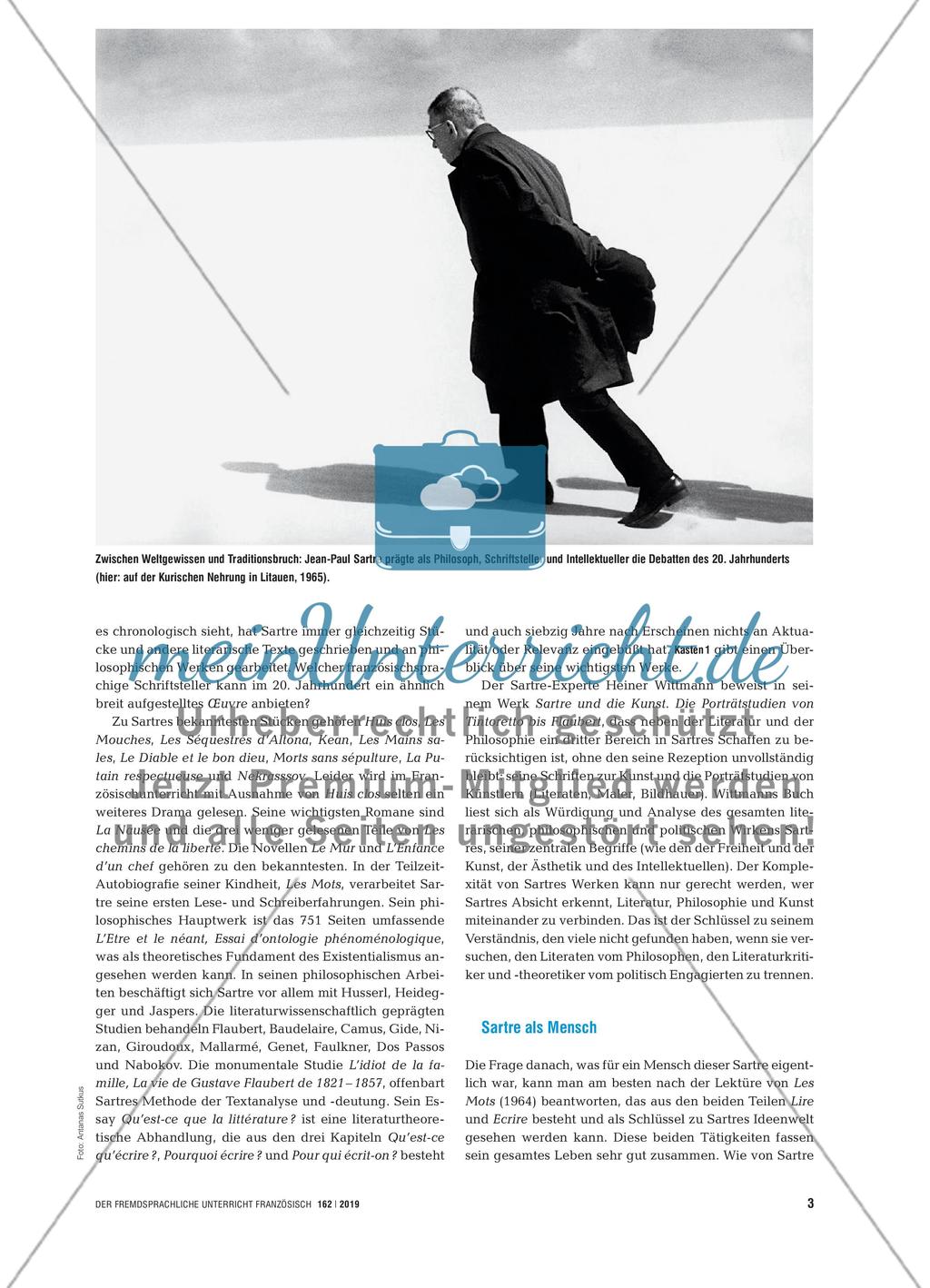Sartre – Philosoph, Dichter, Mensch - Zur Vielfältigkeit eines modernen Klassikers Preview 2