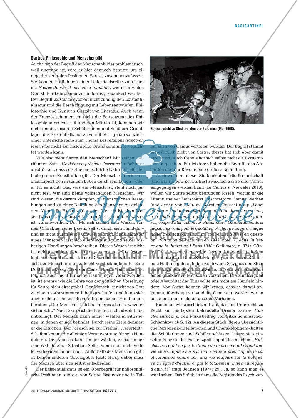 Sartre – Philosoph, Dichter, Mensch - Zur Vielfältigkeit eines modernen Klassikers Preview 6