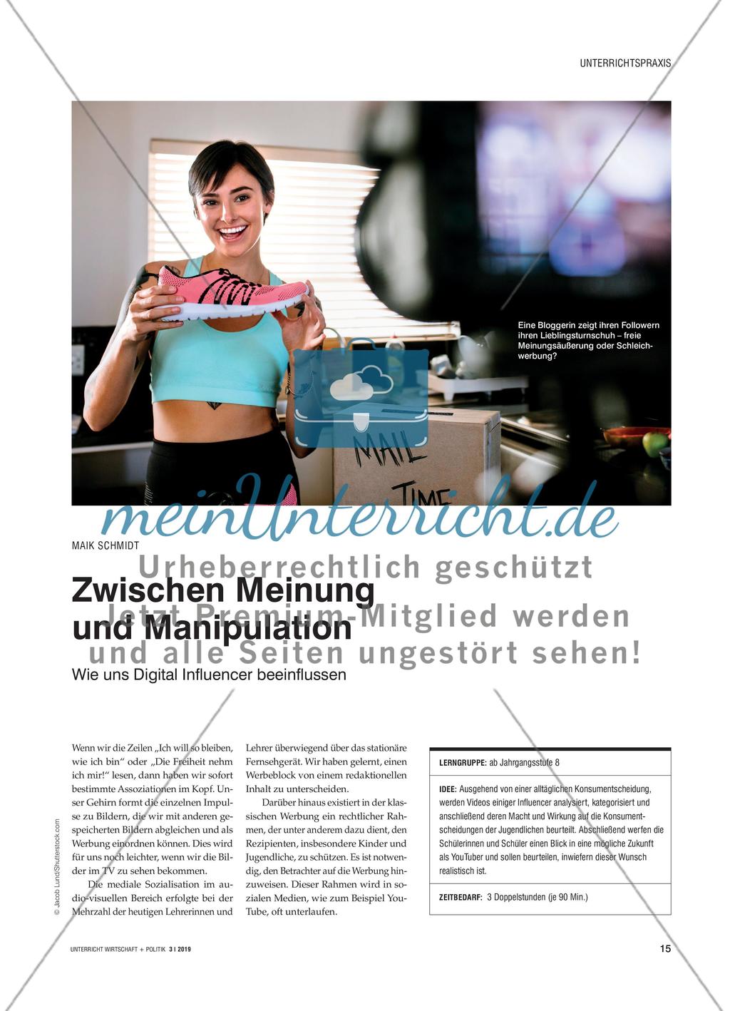Zwischen Meinung und Manipulation - Wie uns Digital Influencer beeinflussen Preview 1