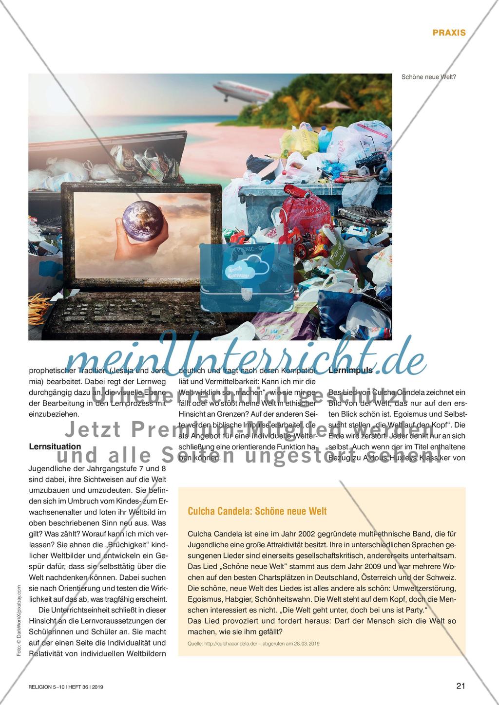 „Ich mach‘ mir die Welt, wie sie mir gefällt!“ – Individuelle Bilder von der Welt mit biblischen Weltbildern ins Gespräch bringen Preview 2