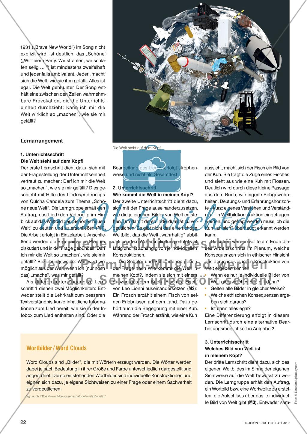 „Ich mach‘ mir die Welt, wie sie mir gefällt!“ – Individuelle Bilder von der Welt mit biblischen Weltbildern ins Gespräch bringen Preview 3