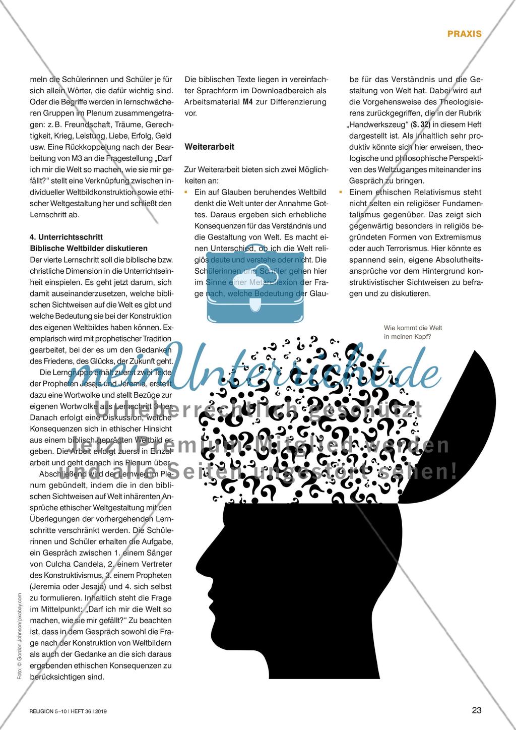 „Ich mach‘ mir die Welt, wie sie mir gefällt!“ – Individuelle Bilder von der Welt mit biblischen Weltbildern ins Gespräch bringen Preview 4