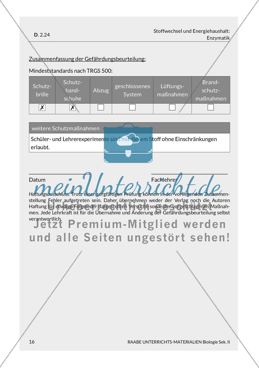 Was macht denn die Lactase? Eigenschaften von Enzymen Preview 9