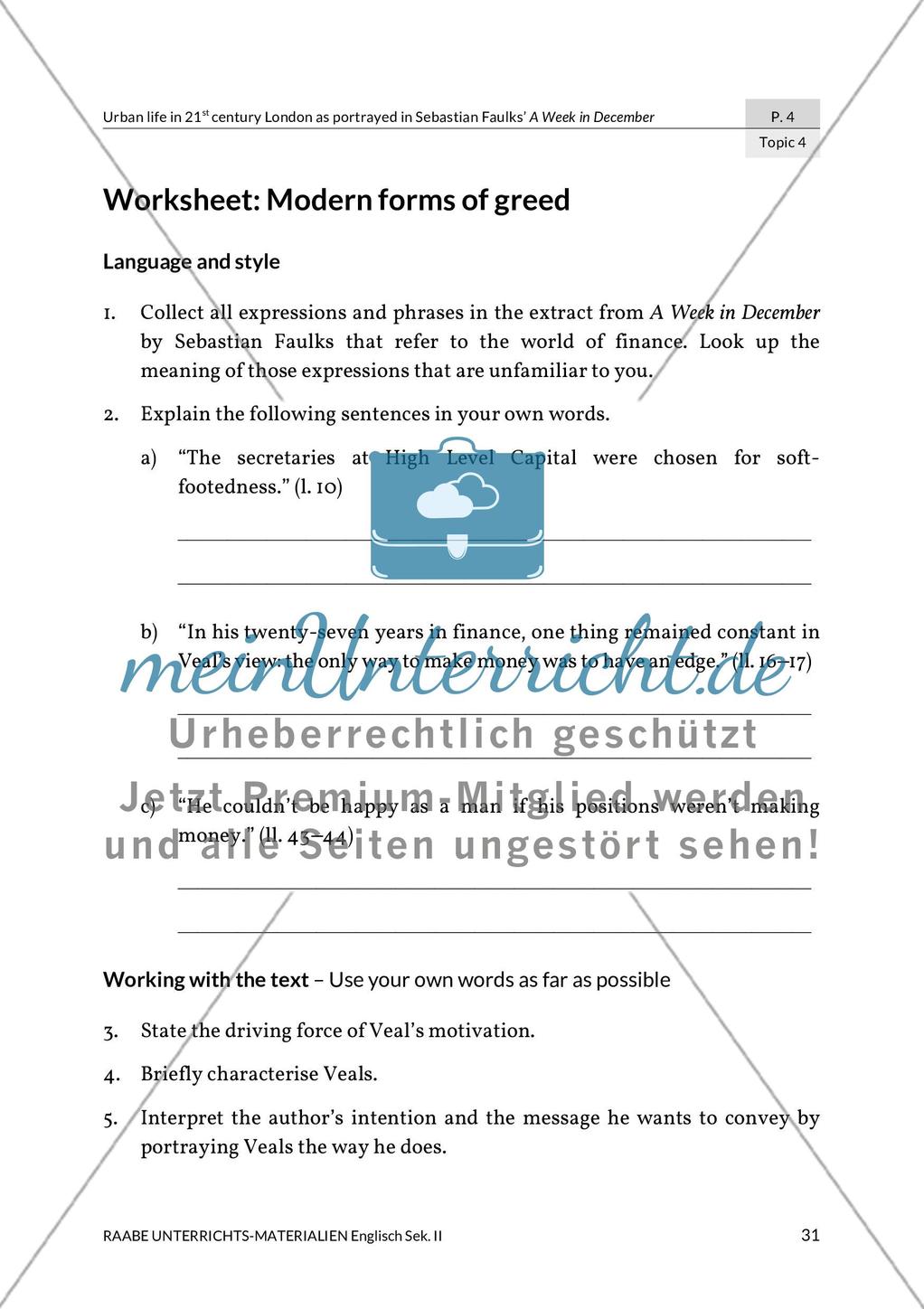 Topic 4: Modern forms of greed Preview 3