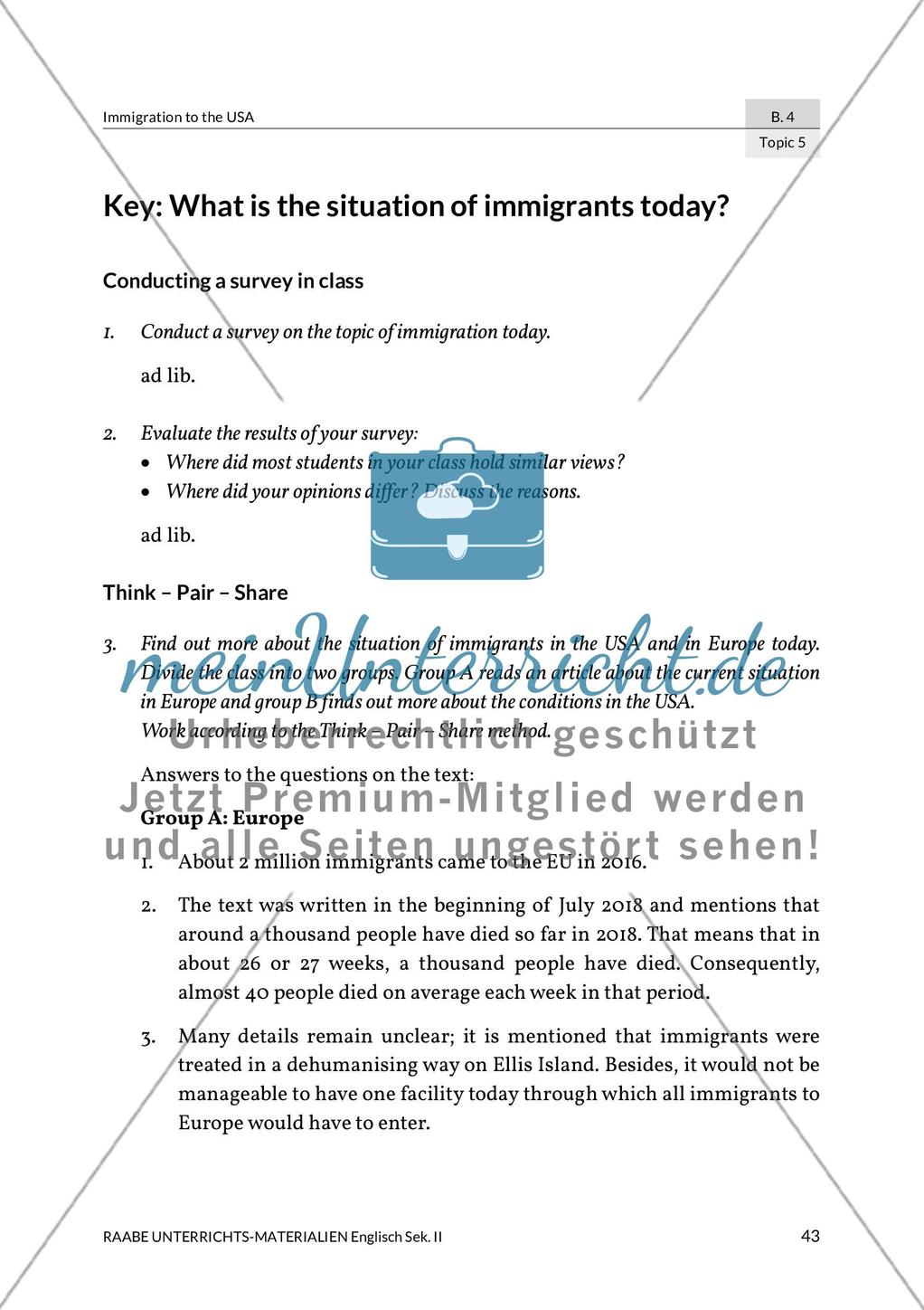 Topic 5: What is the situation of immigrants today? Preview 10