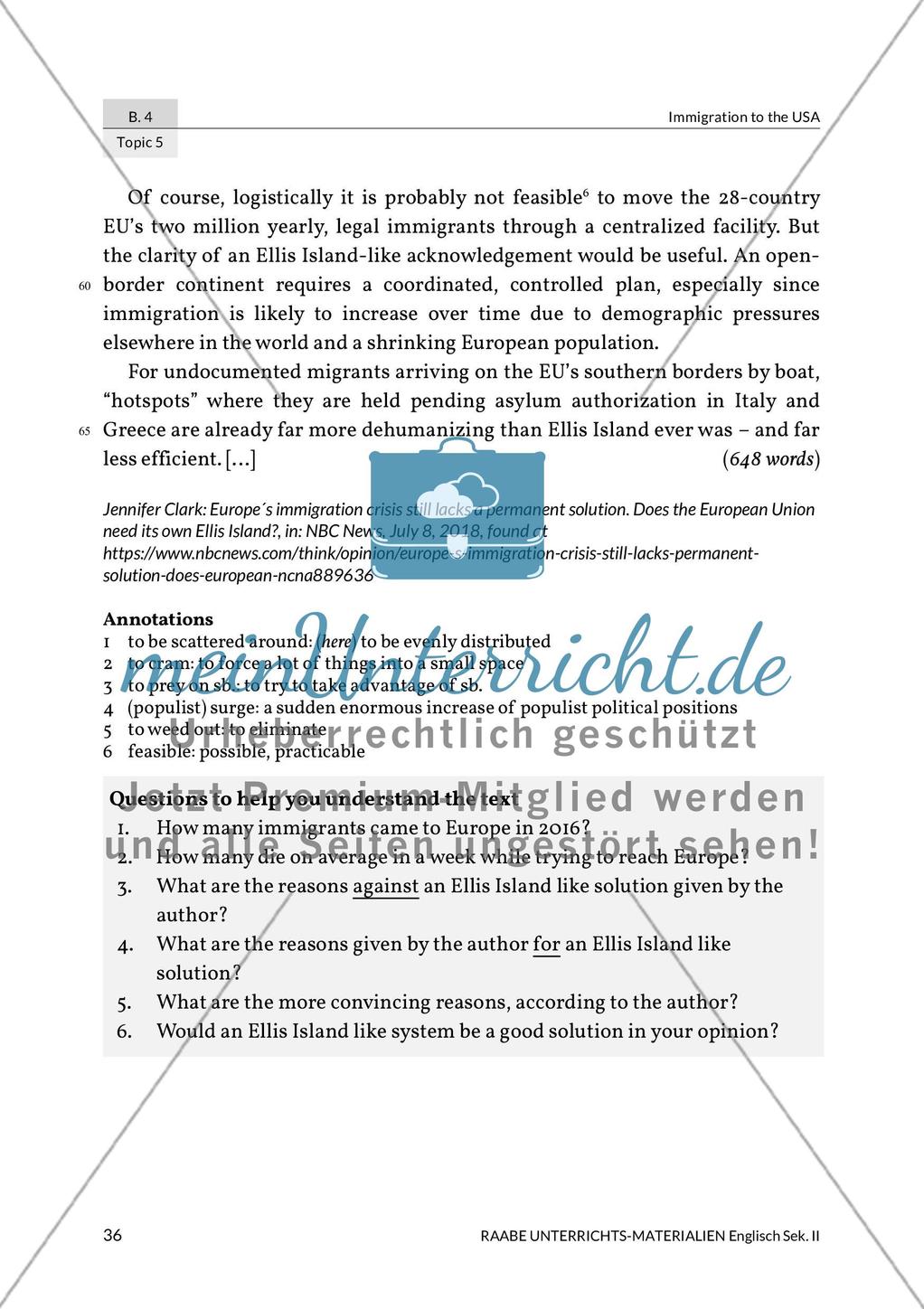 Topic 5: What is the situation of immigrants today? Preview 3