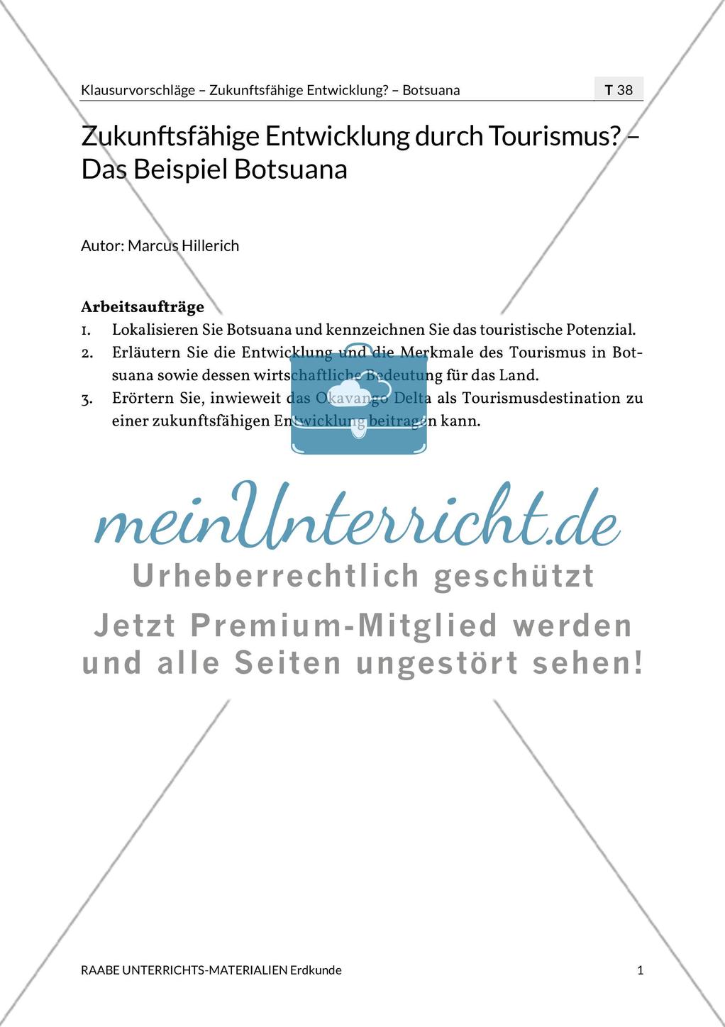 Zukunftsfähige Entwicklung durch Tourismus? Preview 3