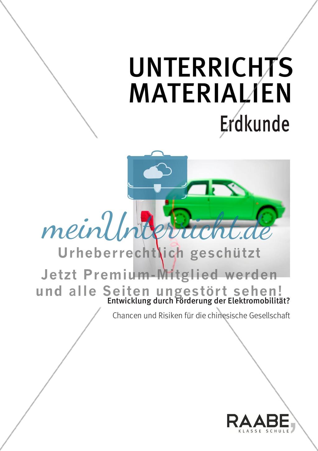 Zukunftsfähige Entwicklung durch Förderung der Elektromobilität in China? Preview 1