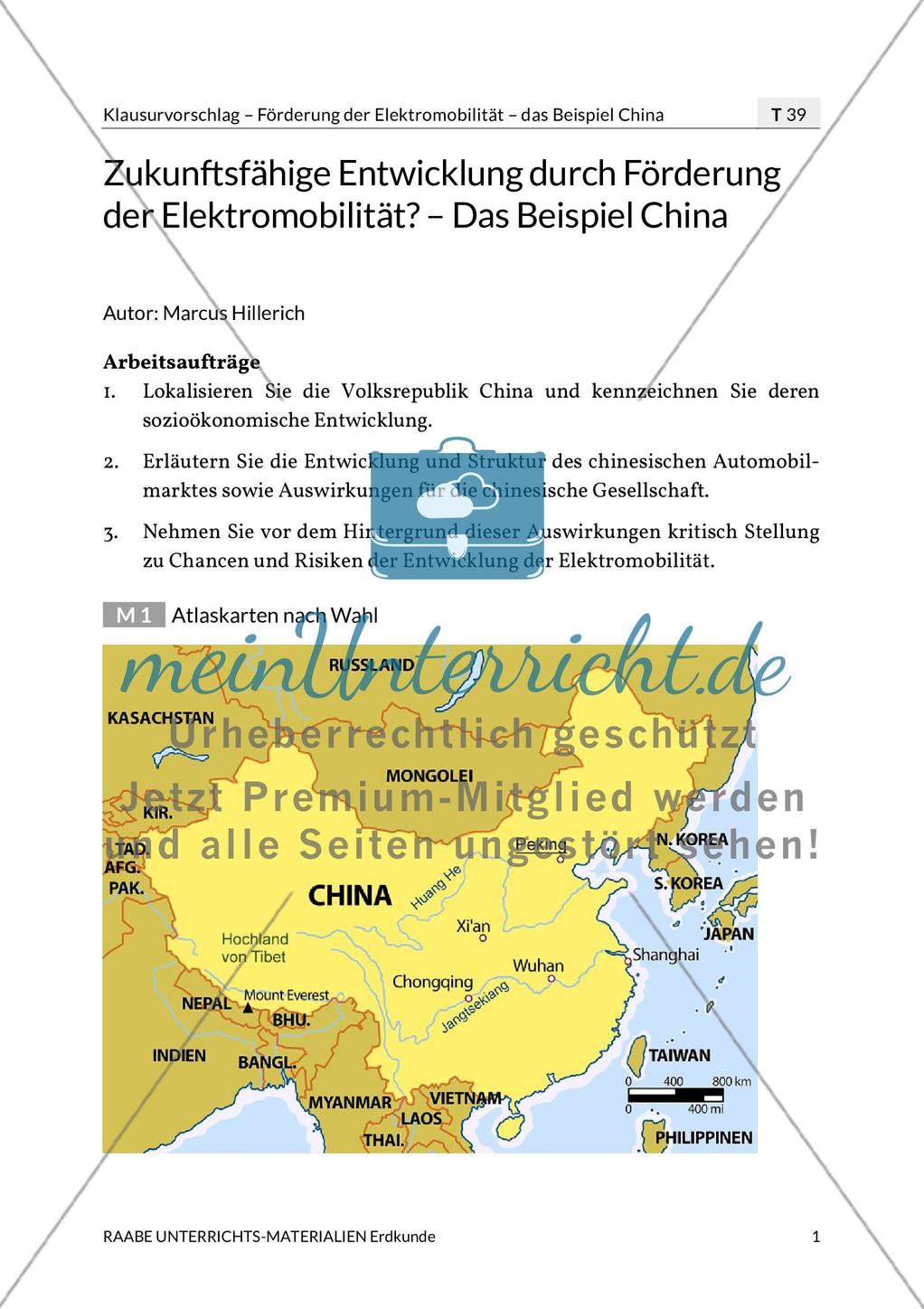 Zukunftsfähige Entwicklung durch Förderung der Elektromobilität in China? Preview 3
