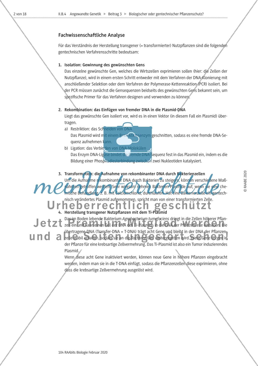 Biologischer oder gentechnischer Pflanzenschutz? Preview 2
