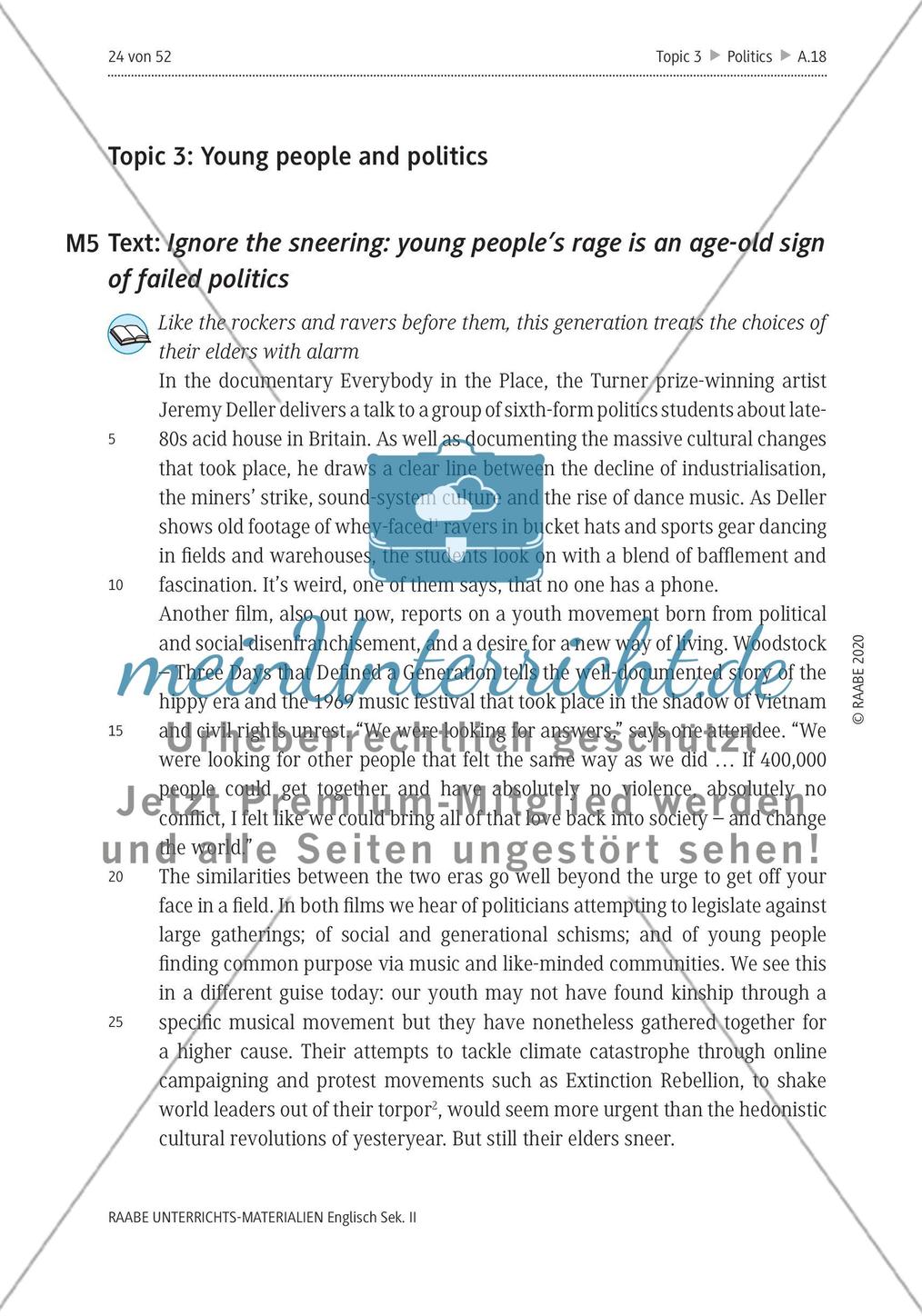 Topic 3: Young people and politics Preview 1