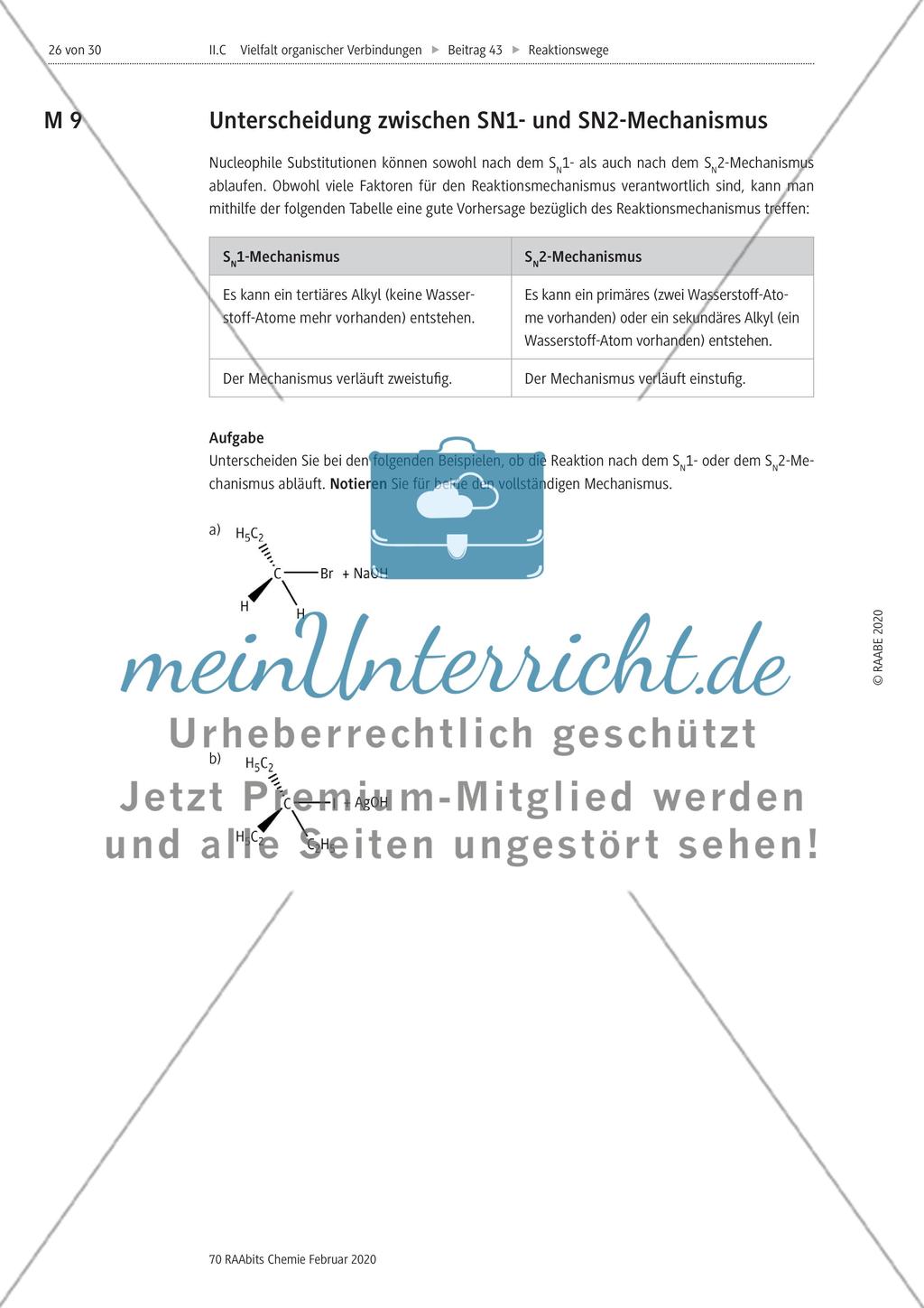 Die nucleophile Substitution und die Eliminierung Preview 4