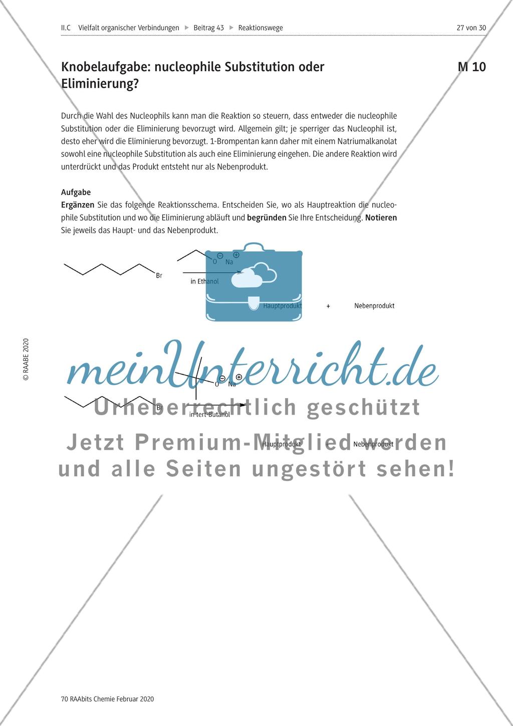 Die nucleophile Substitution und die Eliminierung Preview 5