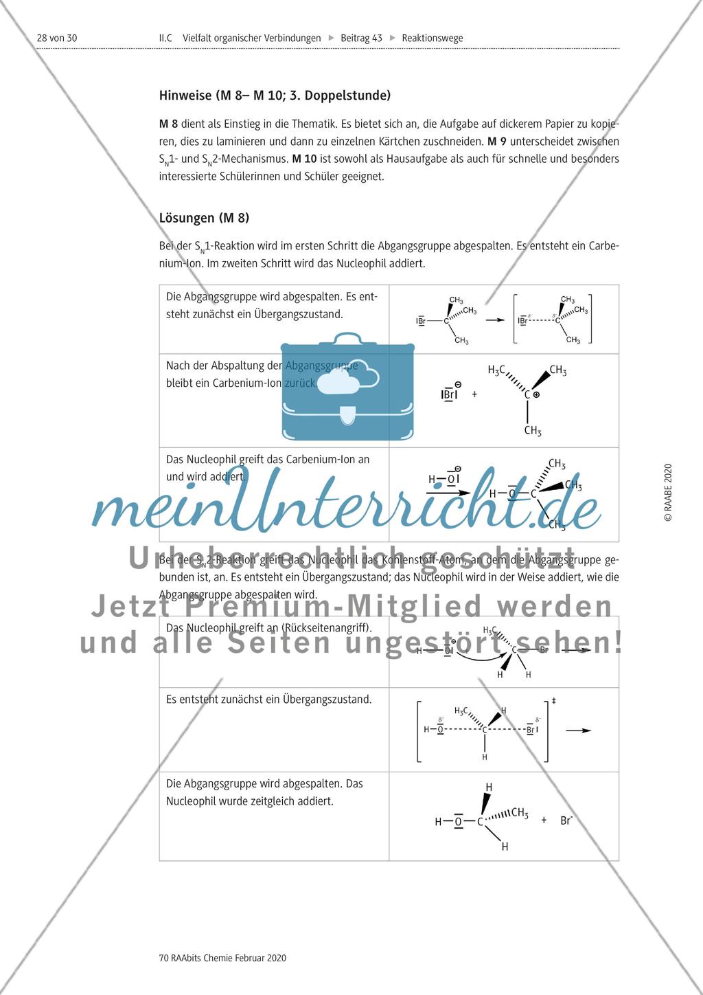 Die nucleophile Substitution und die Eliminierung Preview 6