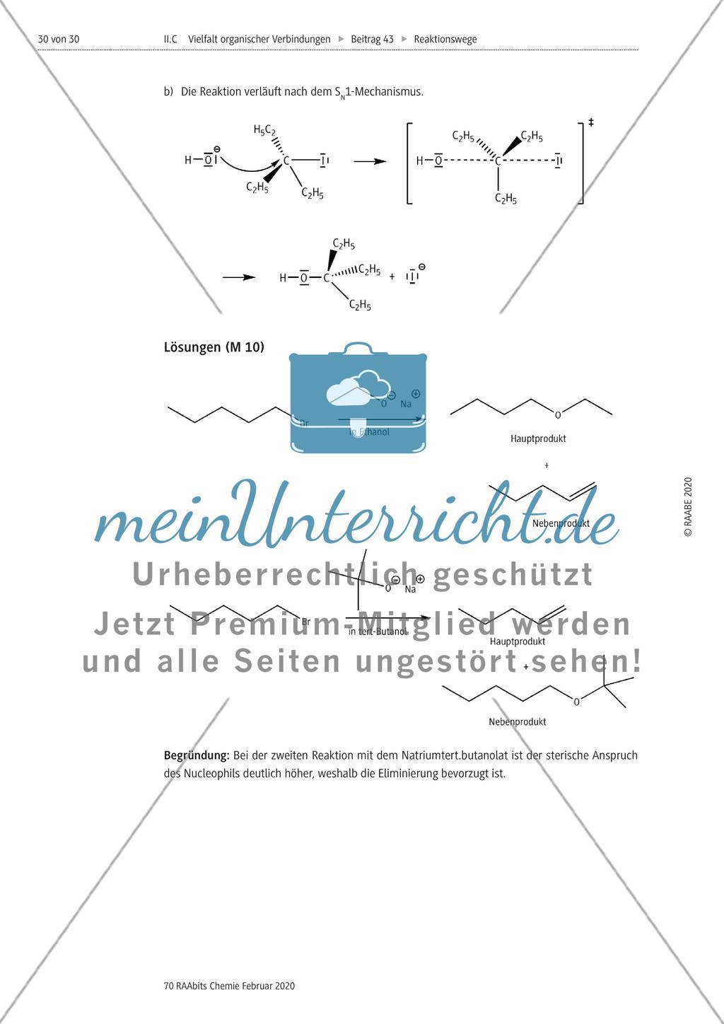 Die nucleophile Substitution und die Eliminierung Preview 8