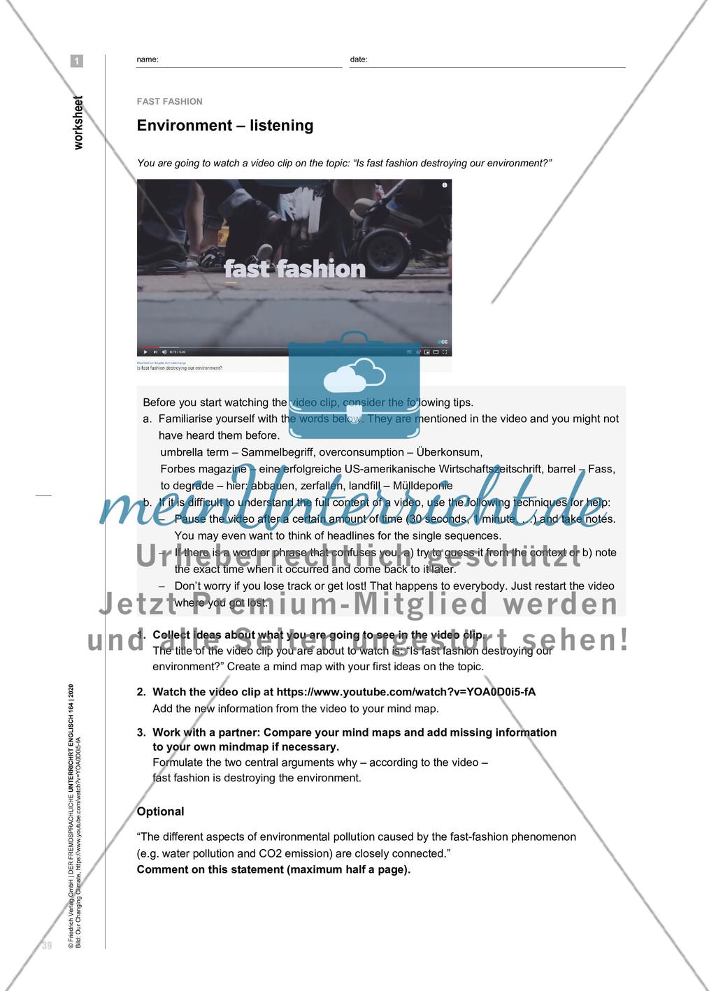 The real fashion victims - Perspektiven auf das Thema fast fashion erarbeiten, in einer fishbowl-Diskussion Position beziehen Preview 4