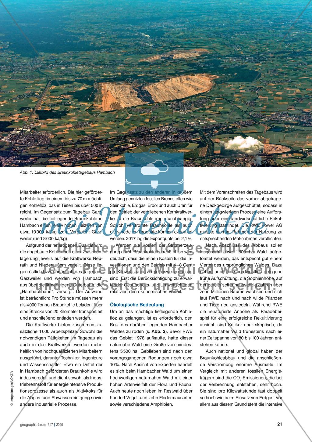 Energiepolitisch notwendig oder ökologisch unverantwortlich? - Die Rodung des Hambacher Waldes als Raumnutzungskonflikt beurteilen Preview 2