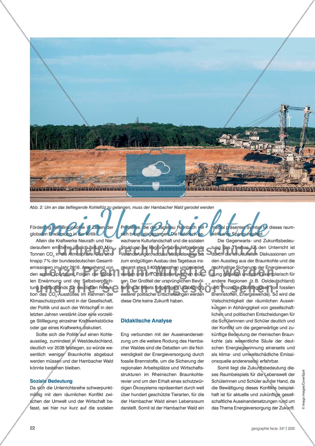 Energiepolitisch notwendig oder ökologisch unverantwortlich? - Die Rodung des Hambacher Waldes als Raumnutzungskonflikt beurteilen Preview 3