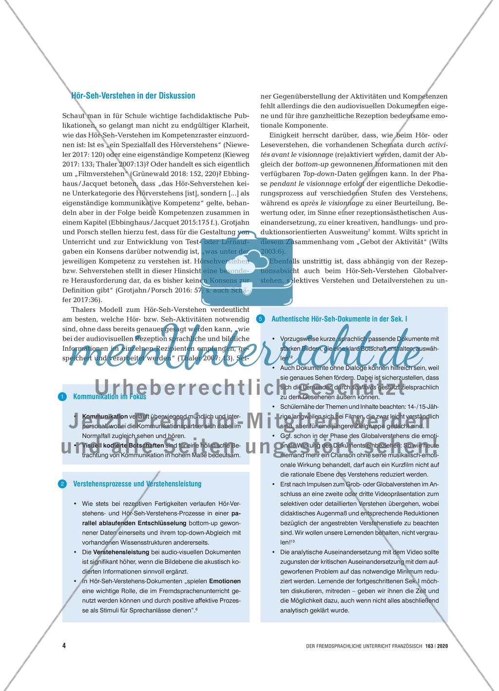 Hör-Seh-Verstehen: eine Kompetenz mit Zukunft - Perspektiven und Potenziale im Unterricht Preview 3